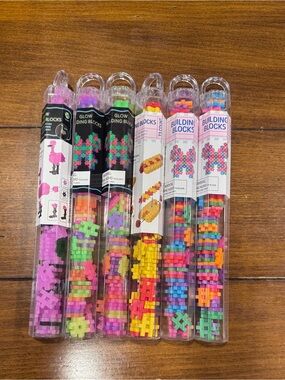 LOT OF 6 Target Bullseye Mini Hashtag Building Blocks NEW Butterfly Flamingo